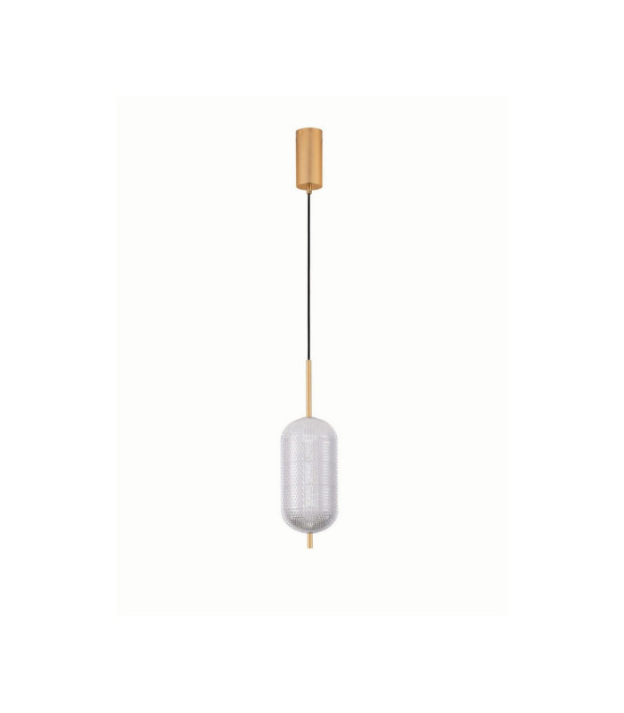 Klelia Slim Pendant Ceiling Light Brass Gold Triac Dimmable LED 17W 1451lm 3000K-1