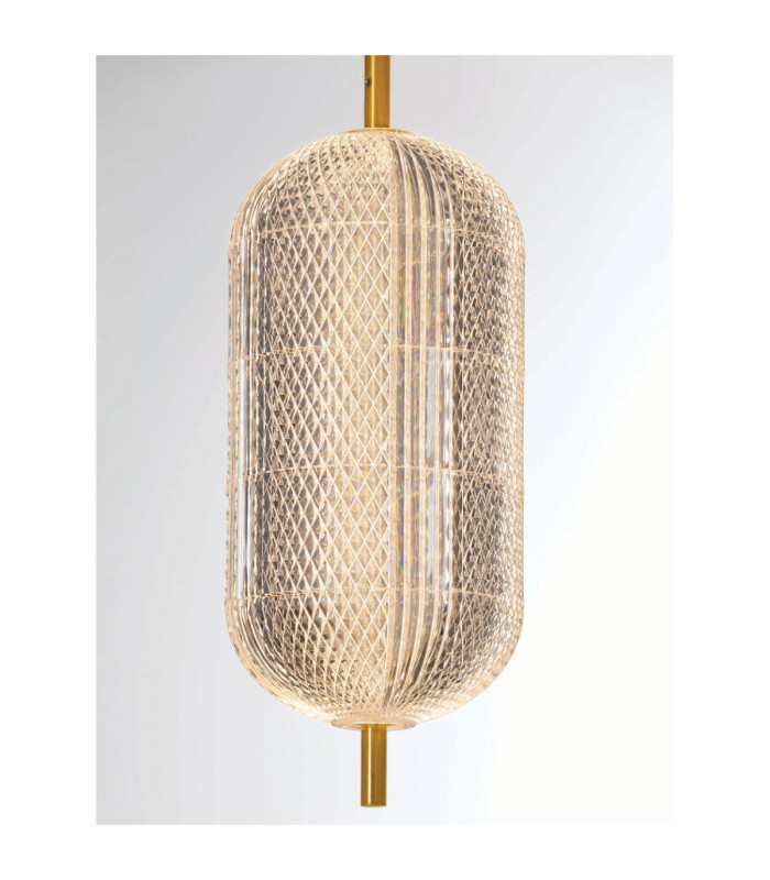 Klelia Slim Pendant Ceiling Light Brass Gold Triac Dimmable LED 17W 1451lm 3000K-6