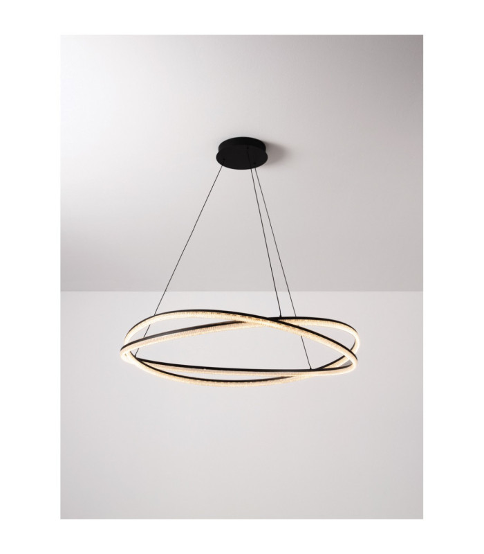 Ofelia Integrated LED Pendant Ceiling Light Sandy Black Dimmable LED 68W 5637lm 3000K
