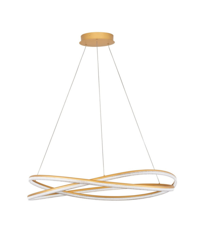 Ofelia Integrated LED Pendant Ceiling Light Brass Gold Dimmable LED 68W 5637lm 3000K