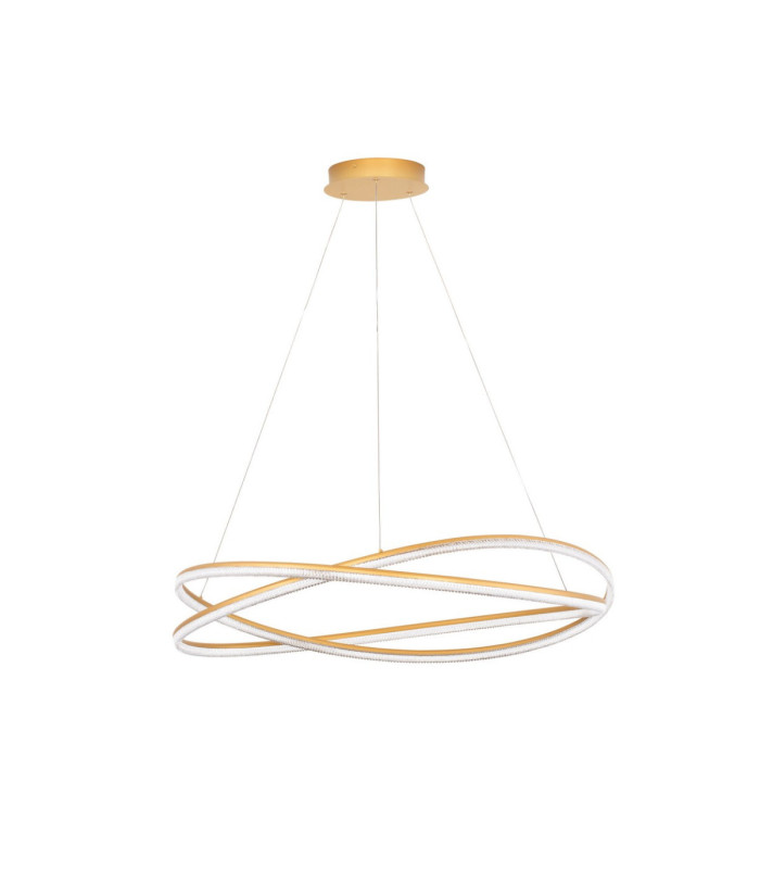 Ofelia Integrated LED Pendant Ceiling Light Brass Gold Dimmable LED 68W 5637lm 3000K