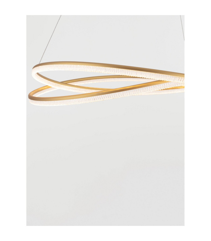 Ofelia Integrated LED Pendant Ceiling Light Brass Gold Dimmable LED 68W 5637lm 3000K