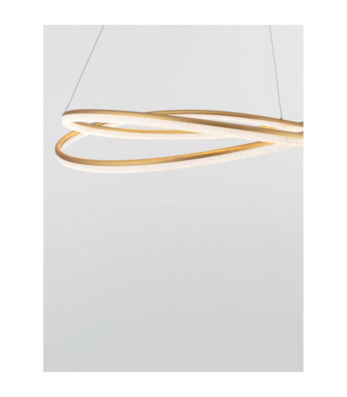 Ofelia Integrated LED Pendant Ceiling Light Brass Gold Dimmable LED 68W 5637lm 3000K
