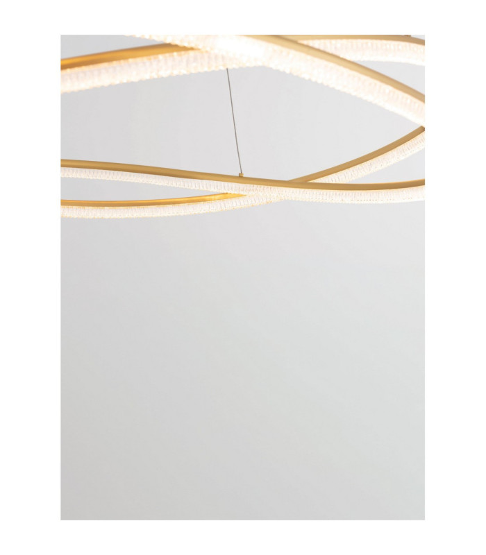 Ofelia Integrated LED Pendant Ceiling Light Brass Gold Dimmable LED 68W 5637lm 3000K