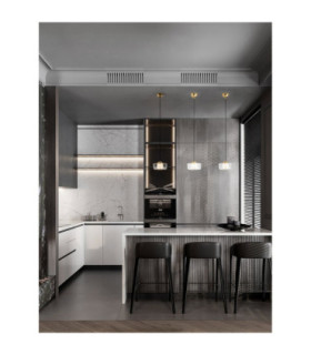 Keros Slim Pendant Ceiling Light Platinum Gold LED 6W 394lm 3000K-2