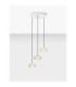Keros Cluster Pendant Ceiling Light Platinum Gold Sandy White LED 18W 1182lm 3000K-4