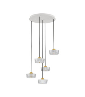Keros Cluster Pendant Ceiling Light Platinum Gold Sandy White LED 30W 1970lm 3000K-1