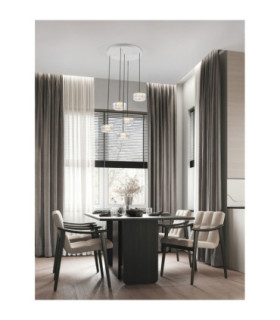 Keros Cluster Pendant Ceiling Light Platinum Gold Sandy White LED 30W 1970lm 3000K-2