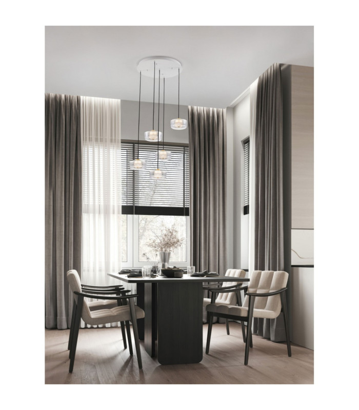 Keros Cluster Pendant Ceiling Light Platinum Gold Sandy White LED 30W 1970lm 3000K-2