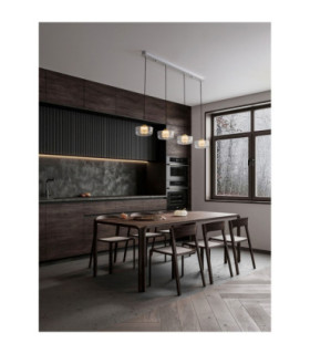 Keros Bar Pendant Ceiling Light Platinum Gold Sandy White LED 23W 1576lm 3000K-2