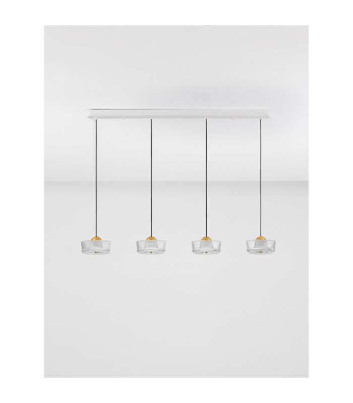 Keros Bar Pendant Ceiling Light Platinum Gold Sandy White LED 23W 1576lm 3000K-3