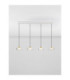 Keros Bar Pendant Ceiling Light Platinum Gold Sandy White LED 23W 1576lm 3000K-4