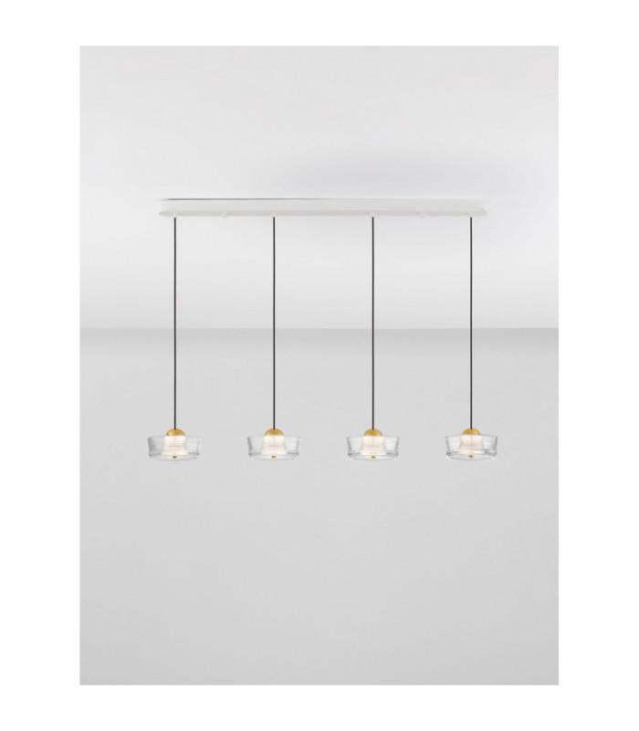 Keros Bar Pendant Ceiling Light Platinum Gold Sandy White LED 23W 1576lm 3000K-4