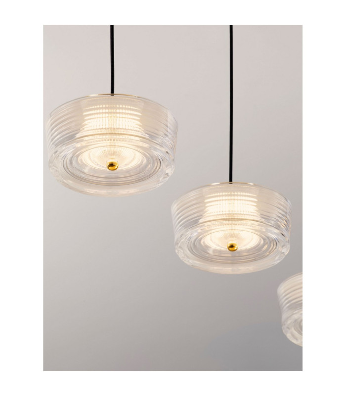 Keros Bar Pendant Ceiling Light Platinum Gold Sandy White LED 23W 1576lm 3000K-5