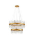 Crown Pendant Ceiling Light Satin Gold LED G9 32x5W-1