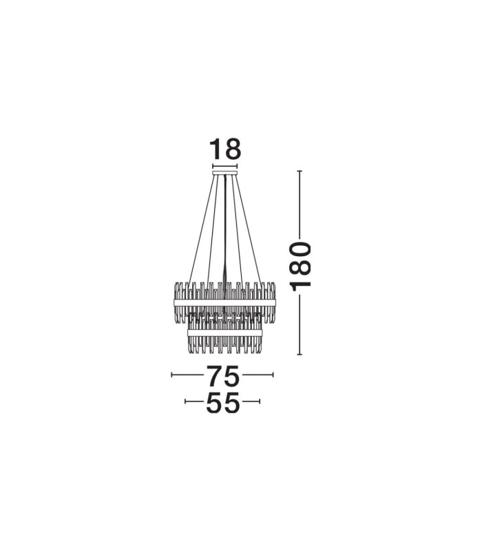 Crown Pendant Ceiling Light Satin Gold LED G9 32x5W-6