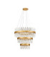Crown Pendant Ceiling Light Satin Gold LED G9 42x5W-1