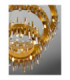 Crown Pendant Ceiling Light Satin Gold LED G9 42x5W-6