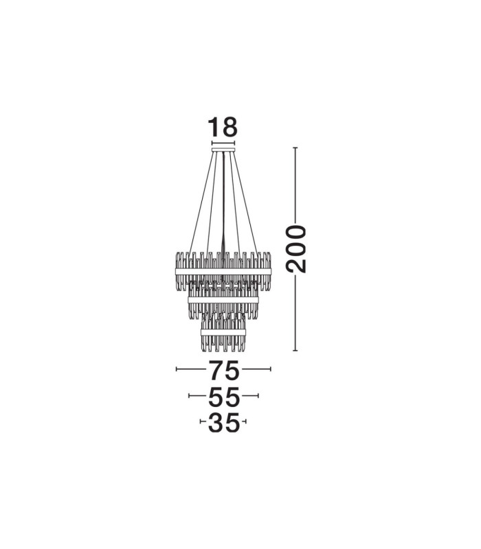 Crown Pendant Ceiling Light Satin Gold LED G9 42x5W-7