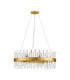 Crown Pendant Ceiling Light Satin Gold LED G9 18x5W-1