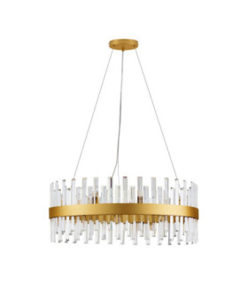 Crown Pendant Ceiling Light Satin Gold LED G9 18x5W-1