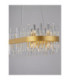 Crown Pendant Ceiling Light Satin Gold LED G9 28x5W-5