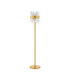 Crown Glass Floor Lamp Satin Gold LED G9 10x5W-1