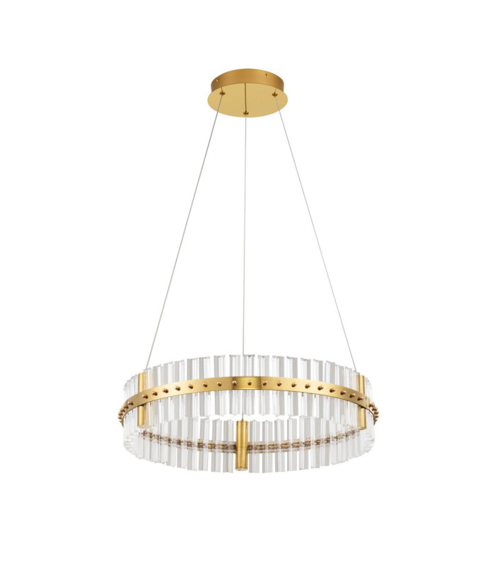 Kezo Pendant Ceiling Light Platinum Gold Triac Dimmable LED 45W 2700lm 3500K-3