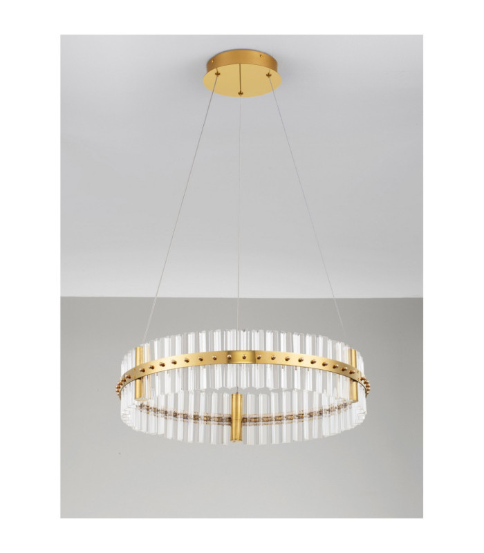 Kezo Pendant Ceiling Light Platinum Gold Triac Dimmable LED 45W 2700lm 3500K-5