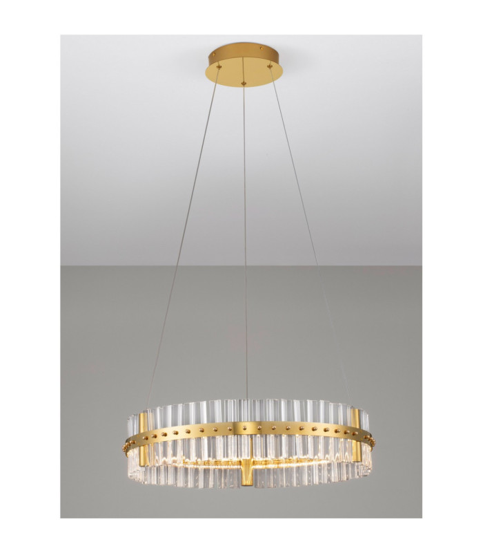 Kezo Pendant Ceiling Light Platinum Gold Triac Dimmable LED 45W 2700lm 3500K-6