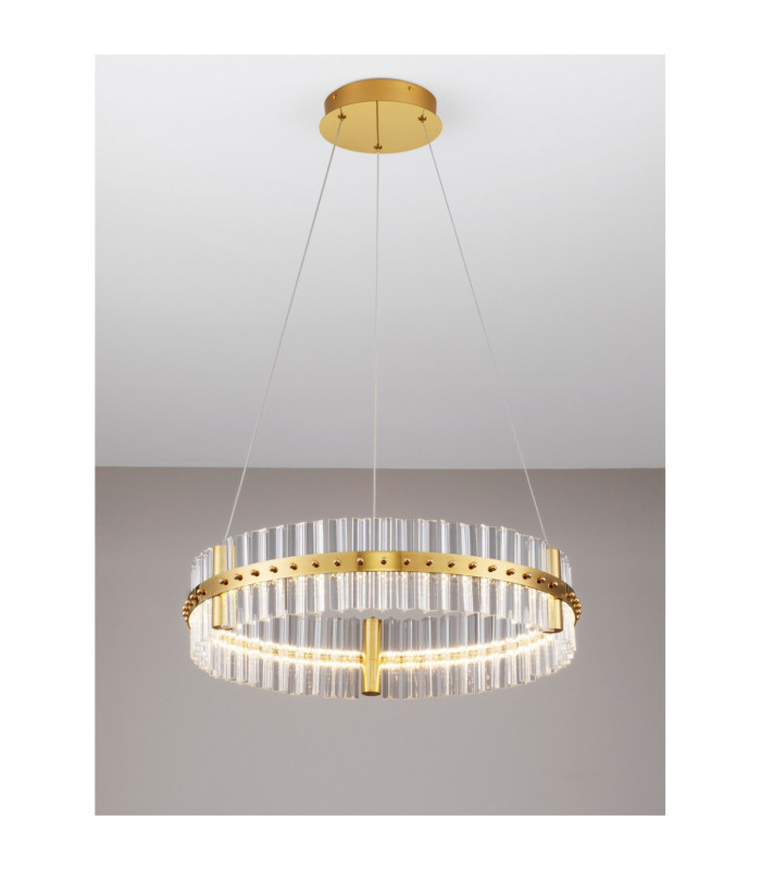 Kezo Pendant Ceiling Light Platinum Gold Triac Dimmable LED 45W 2700lm 3500K-7