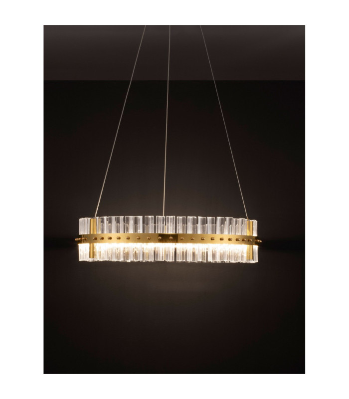 Kezo Pendant Ceiling Light Platinum Gold Triac Dimmable LED 45W 2700lm 3500K-8