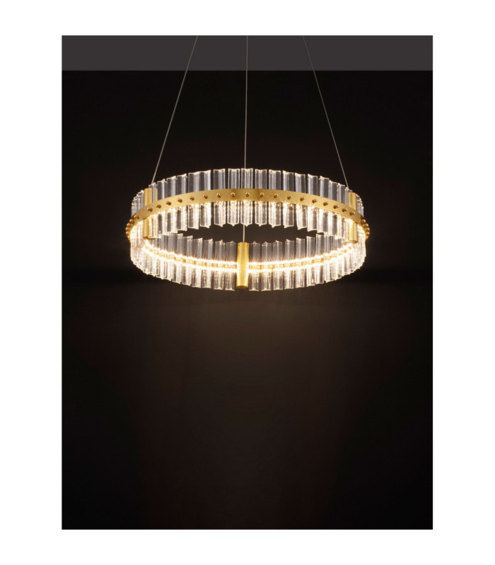 Kezo Pendant Ceiling Light Platinum Gold Triac Dimmable LED 45W 2700lm 3500K-9