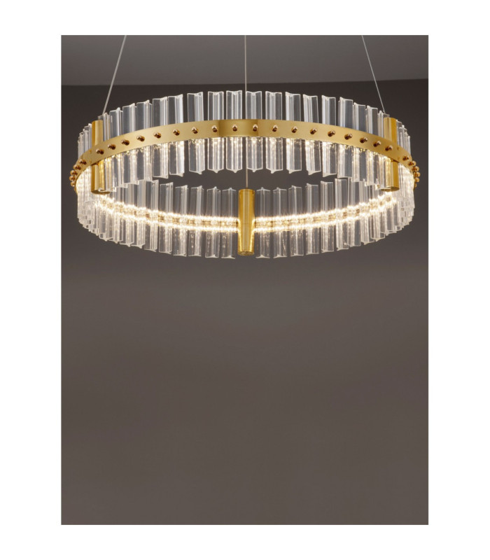 Kezo Pendant Ceiling Light Platinum Gold Triac Dimmable LED 45W 2700lm 3500K-11