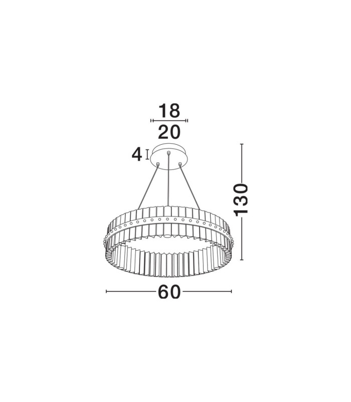 Kezo Pendant Ceiling Light Platinum Gold Triac Dimmable LED 45W 2700lm 3500K-12
