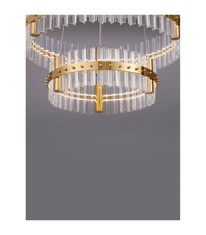Kezo Pendant Ceiling Light Platinum Gold Triac Dimmable LED 67W 4020lm 3500K-6