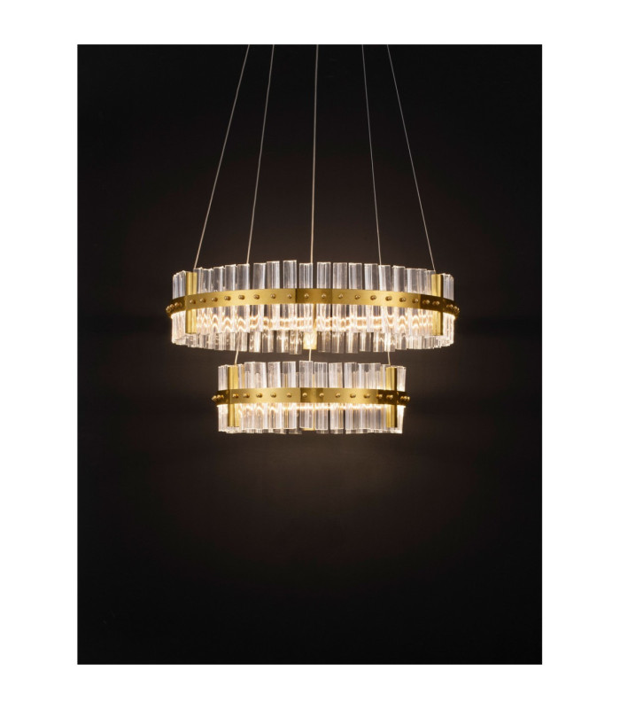 Kezo Pendant Ceiling Light Platinum Gold Triac Dimmable LED 67W 4020lm 3500K-7
