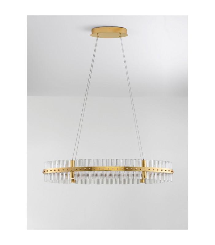 Κεζο Pendant Ceiling Light Platinum Gold Triac Dimmable LED 45W 2700lm 3500K-3