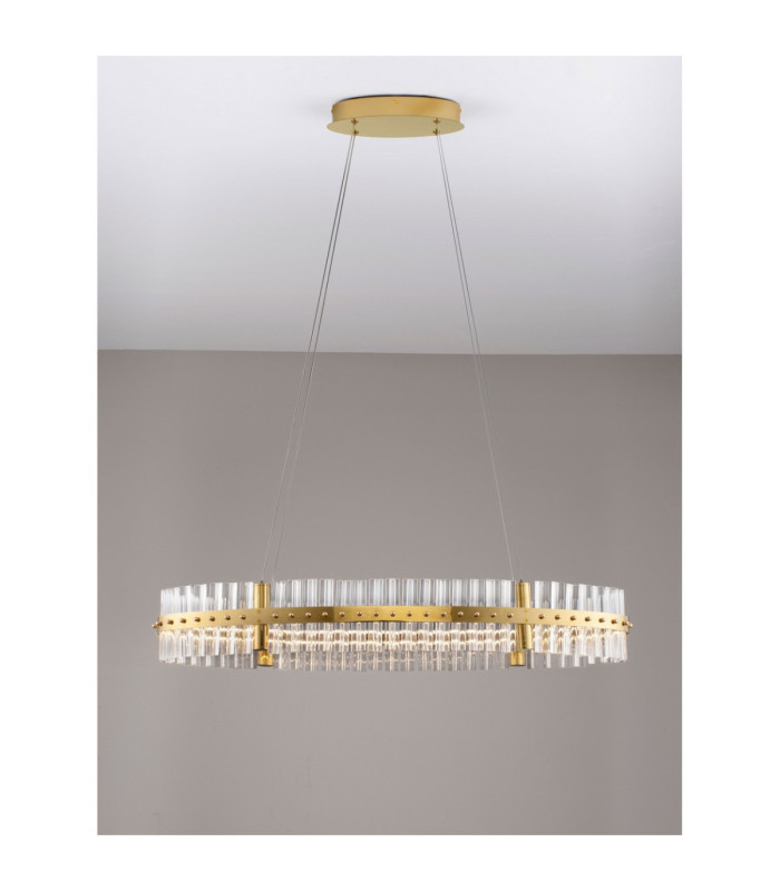 Κεζο Pendant Ceiling Light Platinum Gold Triac Dimmable LED 45W 2700lm 3500K-4