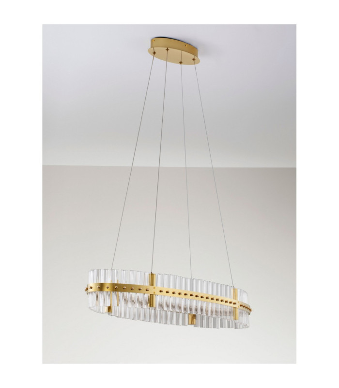Κεζο Pendant Ceiling Light Platinum Gold Triac Dimmable LED 45W 2700lm 3500K-5