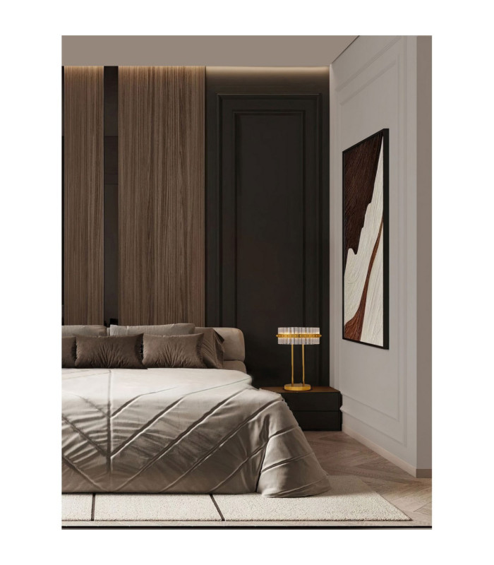 Κεζο Glass Table Lamp Platinum Gold LED 23W 1380lm 3500K-2