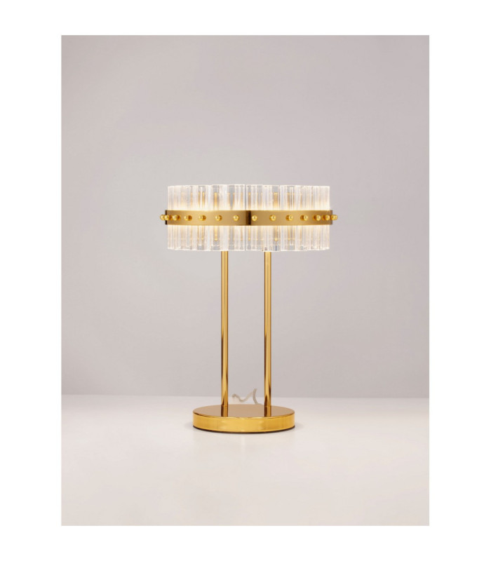 Κεζο Glass Table Lamp Platinum Gold LED 23W 1380lm 3500K-4