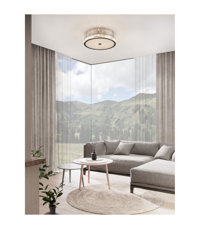 Barok Ceiling Light Matt Black LED G9 6x5W-2