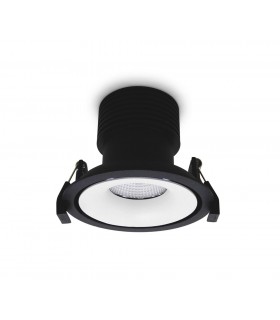 LED Recessed Round Downlight, Black/White, 25 deg. Beam Angle, 840lm, 5000K, IP20, DRIVER NOT INC. - 2