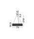 Barok Pendant Ceiling Light Matt Black LED G9 9x5W-5