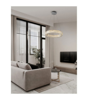 Arietta Pendant Ceiling Light Nickel Triac Dimmable LED 46W 3220lm 3000K-2