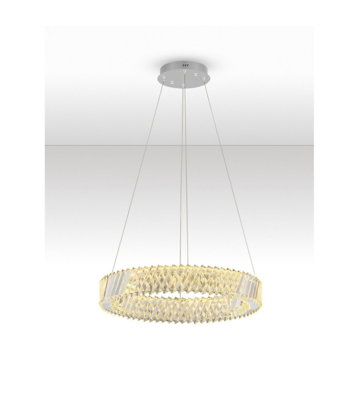 Arietta Pendant Ceiling Light Nickel Triac Dimmable LED 46W 3220lm 3000K-4