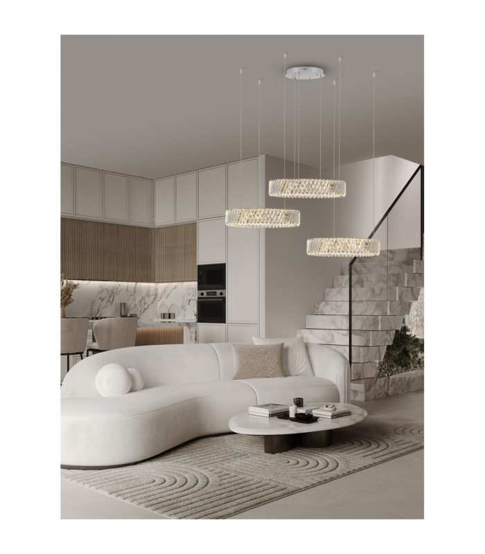 Arietta Pendant Ceiling Light Nickel Triac Dimmable LED 129W 9030lm 3000K-2