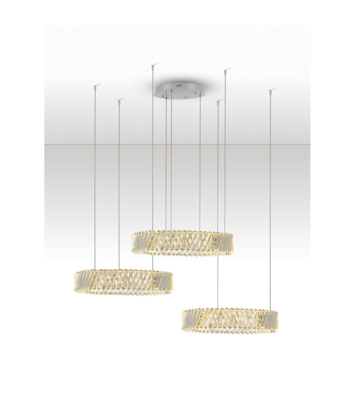 Arietta Pendant Ceiling Light Nickel Triac Dimmable LED 129W 9030lm 3000K-4