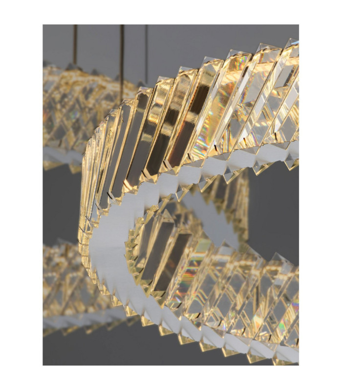 Arietta Pendant Ceiling Light Nickel Triac Dimmable LED 129W 9030lm 3000K-5